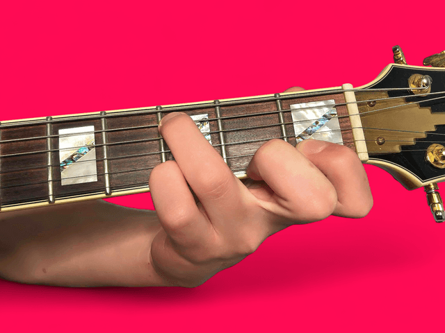 Csus2 guitar chord with finger positions