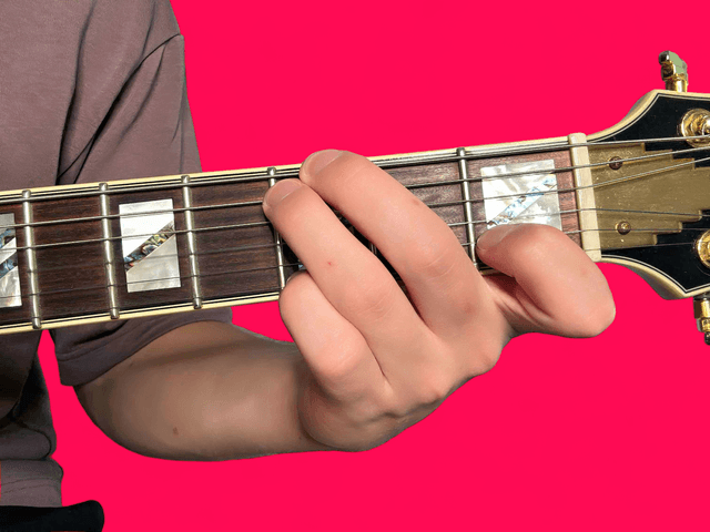 Gsus4 guitar chord with finger positions