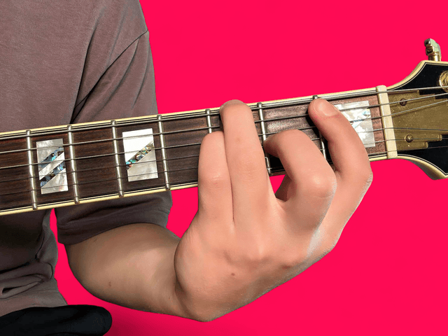 Bbm11 guitar chord with finger positions