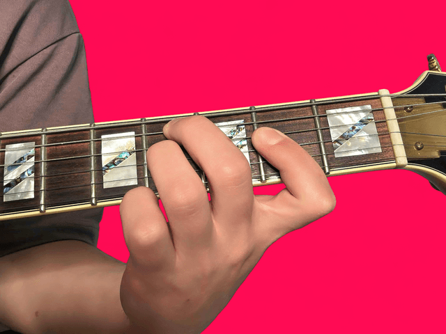 C#m11 guitar chord with finger positions