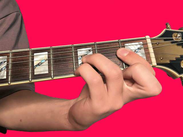 Eb6 guitar chord with finger positions