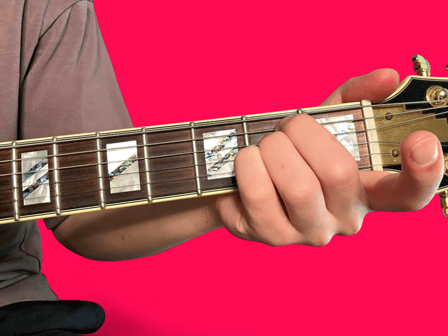 B7sus4 guitar chord with finger positions