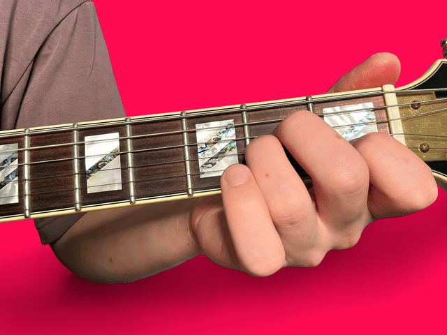 A minor guitar chord with finger positions