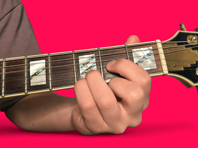 Dsus4 guitar chord with finger positions