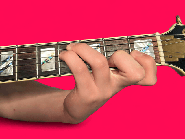 C#sus4 guitar chord with finger positions