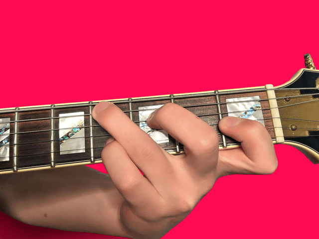 C#9 guitar chord with finger positions