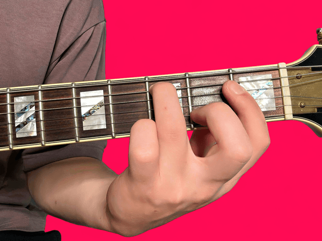 Ab6 guitar chord with finger positions