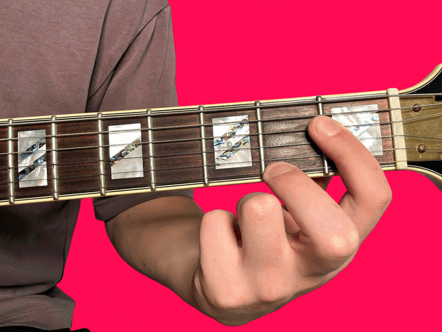 Ab7 guitar chord with finger positions