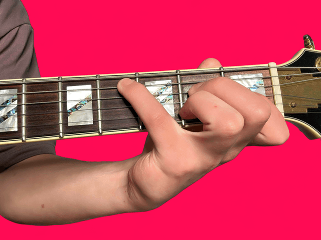 C# minor guitar chord with finger positions