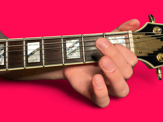 E11 guitar chord with finger positions