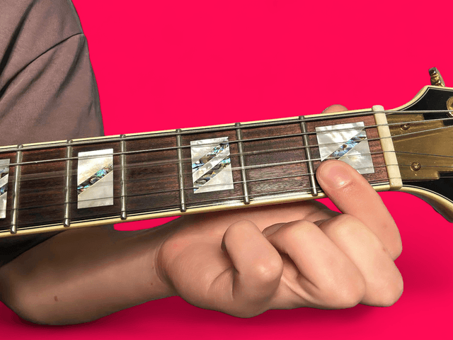 Dm11 guitar chord with finger positions