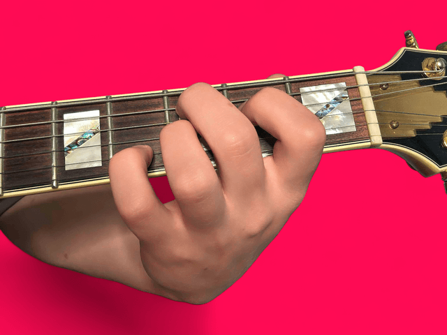 C7#9 guitar chord with finger positions