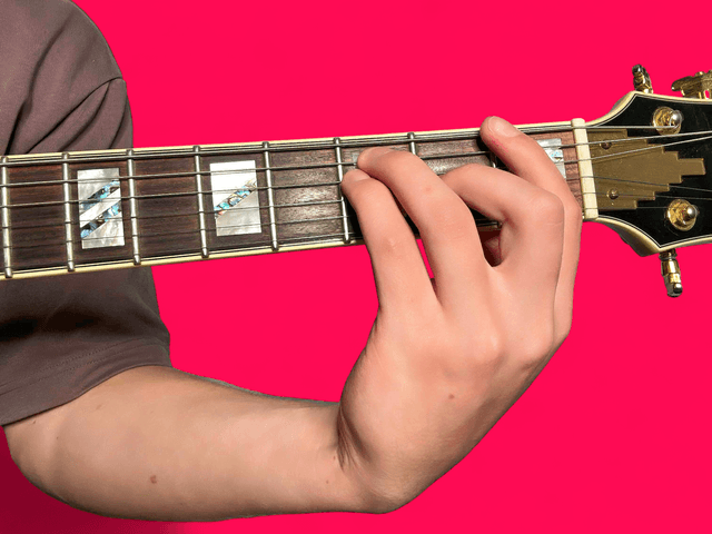 F major guitar chord with finger positions