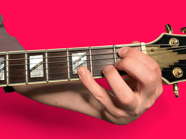 Bb13 guitar chord with finger positions