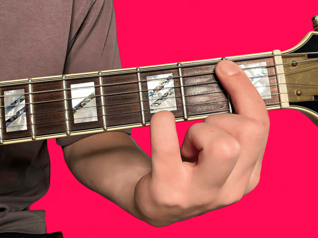 Abmaj9 guitar chord with finger positions