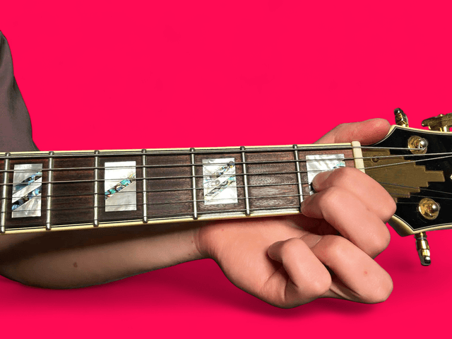 Ddim guitar chord with finger positions