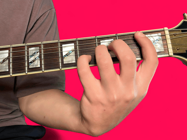 Bbsus4 guitar chord with finger positions