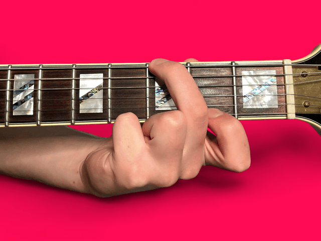 Gmaj9 guitar chord with finger positions