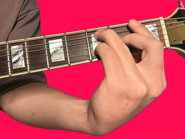 F13 guitar chord with finger positions