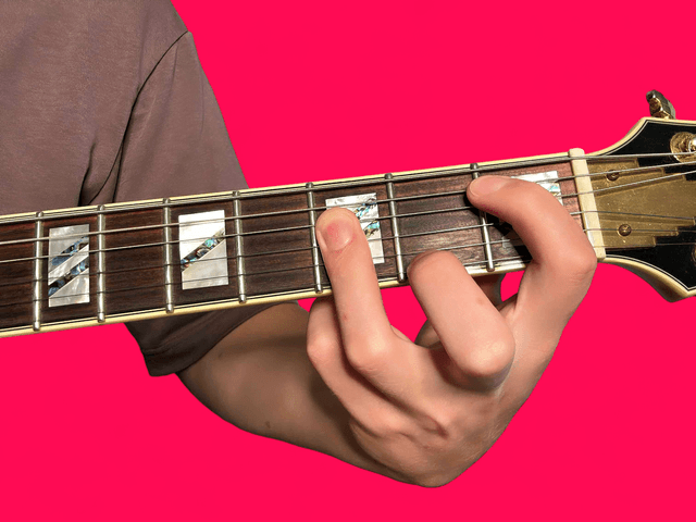 Bb6 guitar chord with finger positions