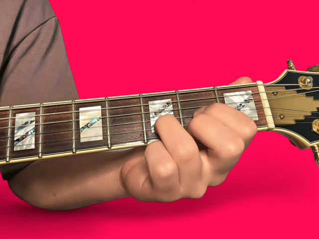 D7#9 guitar chord with finger positions