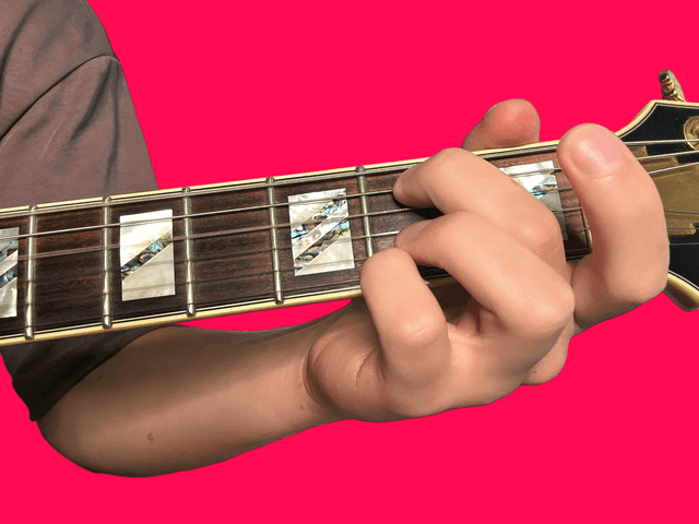 E minor over C# guitar chord with finger positions