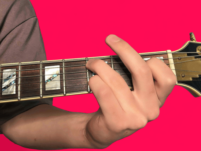 Ebm6 guitar chord with finger positions