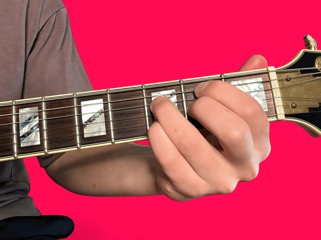 Bm7b5 guitar chord with finger positions