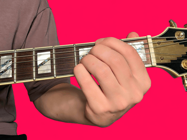 F#maj7#5 guitar chord with finger positions