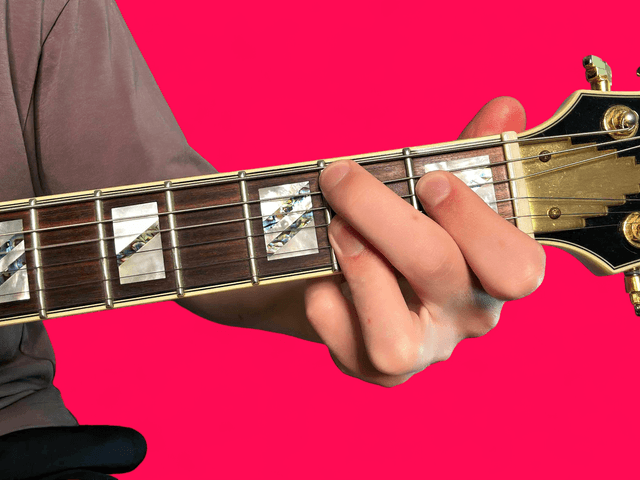 B9 guitar chord with finger positions