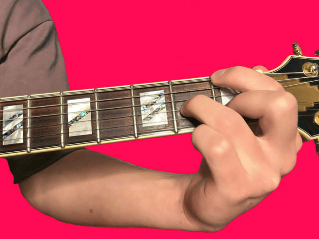 F#m11 guitar chord with finger positions