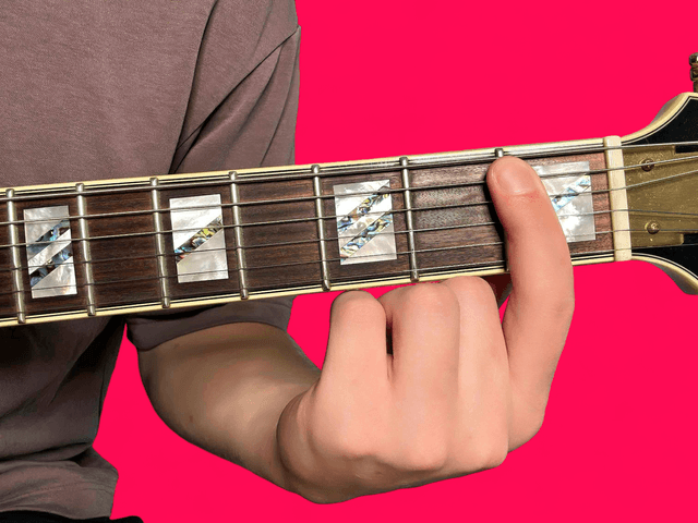 Ab69 guitar chord with finger positions