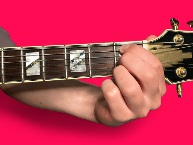 Bb7b9 guitar chord with finger positions