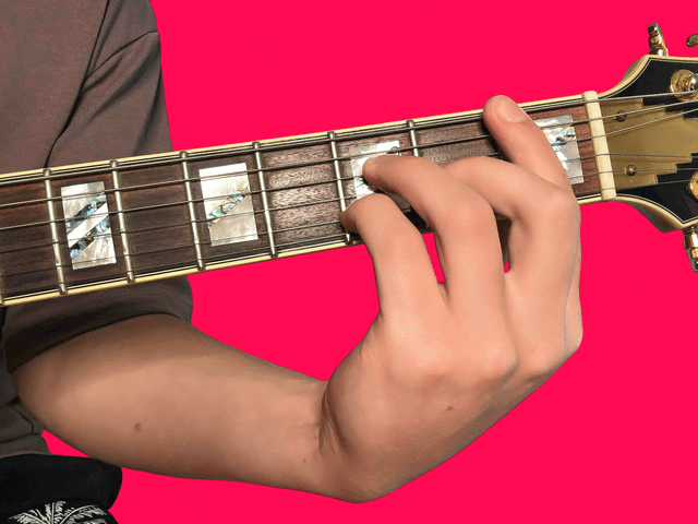 F6 guitar chord with finger positions